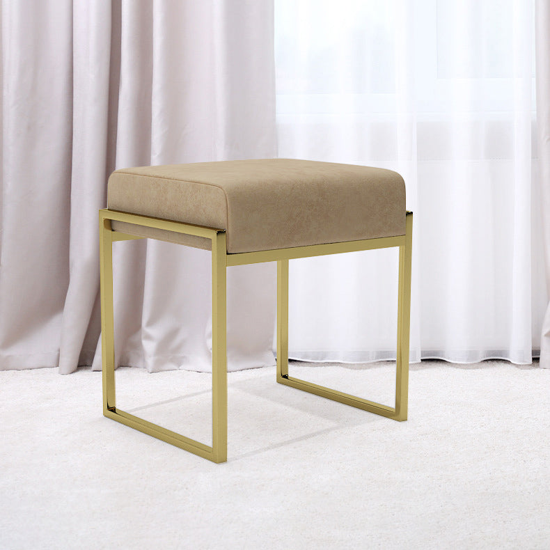 Ottoman moderno in pelle finta colore puro sedia rettangolo impermeabile