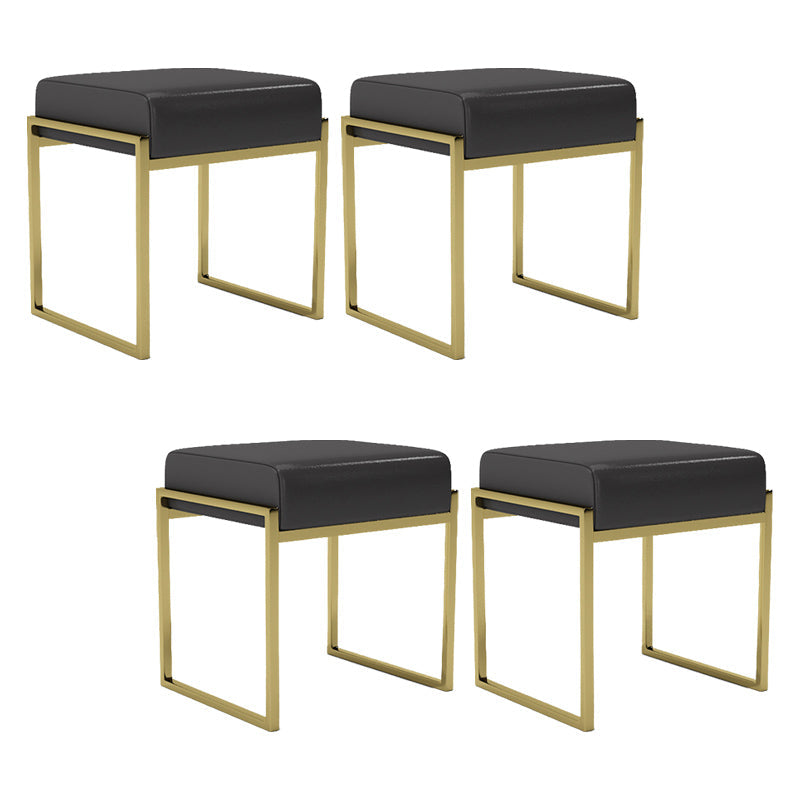 Ottoman moderno in pelle finta colore puro sedia rettangolo impermeabile