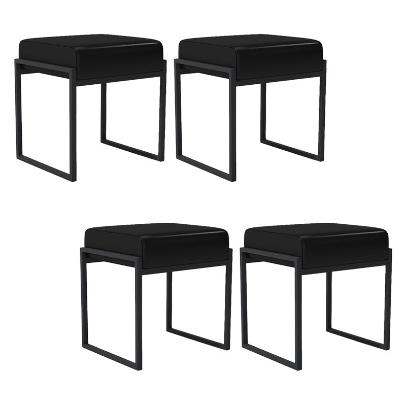 Ottoman moderno in pelle finta colore puro sedia rettangolo impermeabile