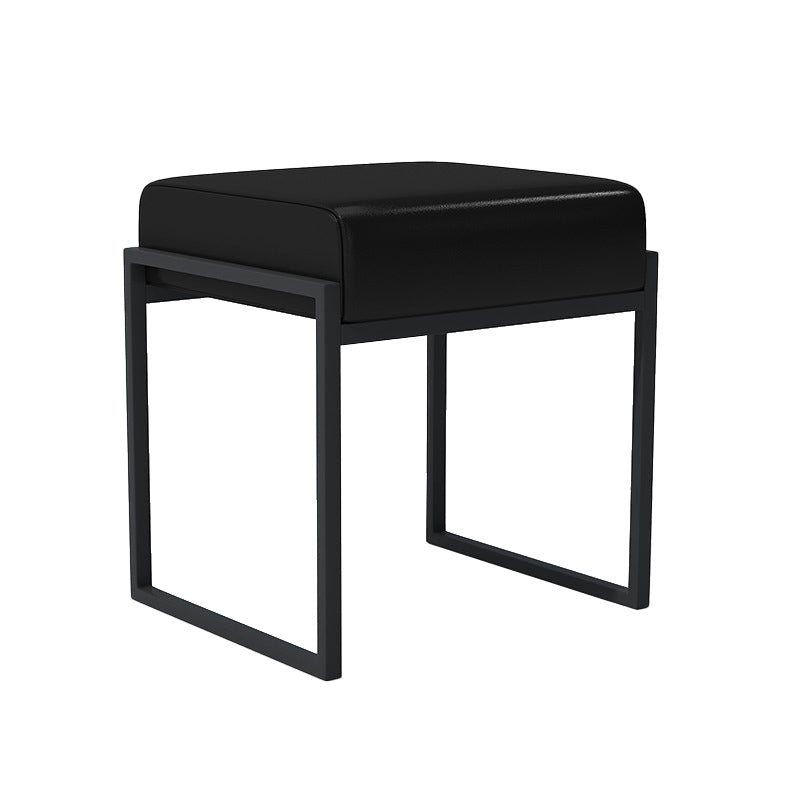 Ottoman moderno in pelle finta colore puro sedia rettangolo impermeabile