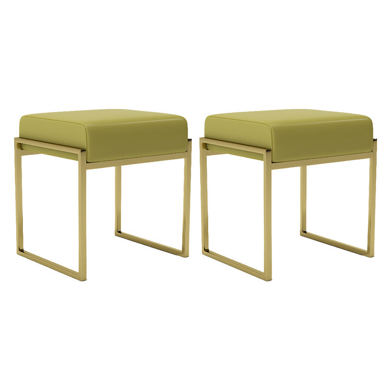 Ottoman moderno in pelle finta colore puro sedia rettangolo impermeabile