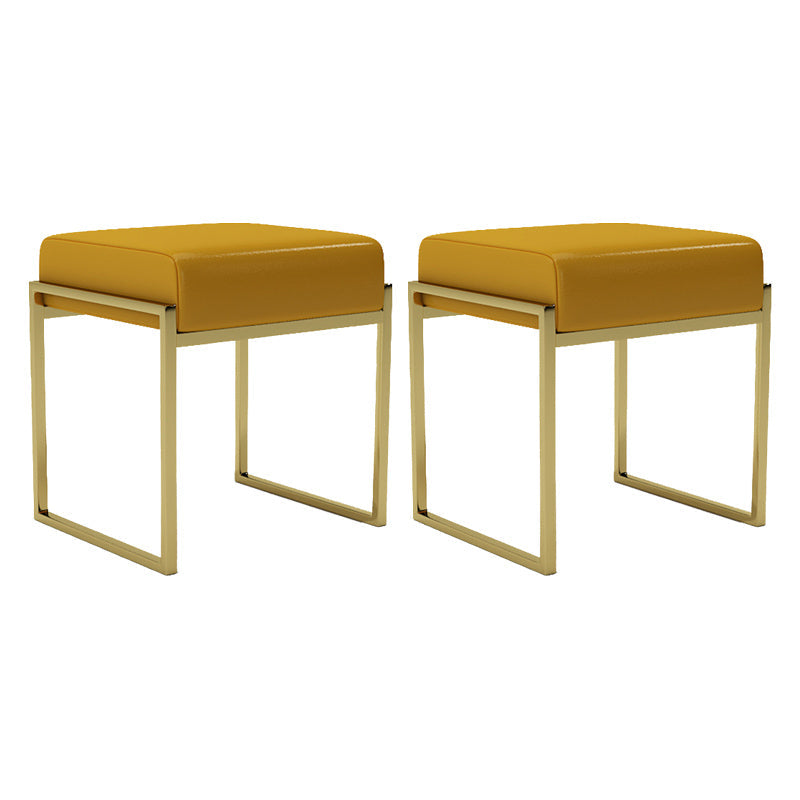 Ottoman moderno in pelle finta colore puro sedia rettangolo impermeabile