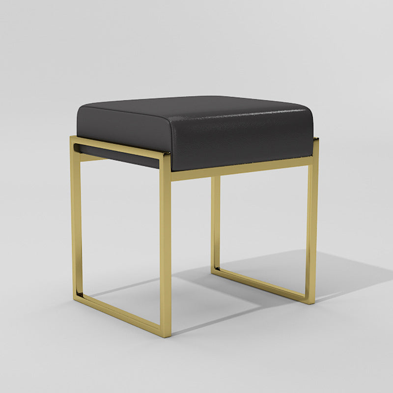 Ottoman moderno in pelle finta colore puro sedia rettangolo impermeabile