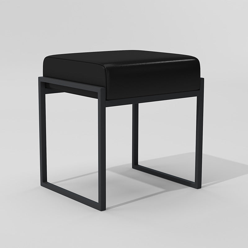 Modern Faux Leather Ottoman Pure Color Waterproof Rectangle Chair Ottoman