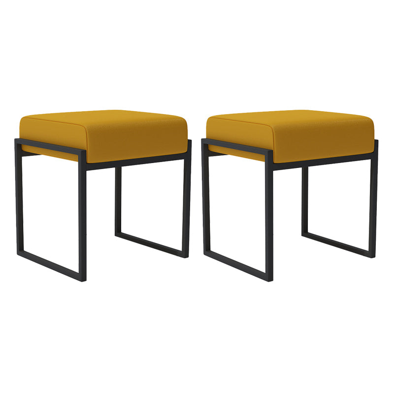 Modern Faux Leather Ottoman Pure Color Waterproof Rectangle Chair Ottoman