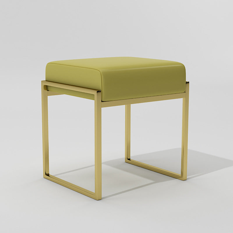 Otomana moderna de cuero de forma pura silla rectángulo impermeable pura otomana