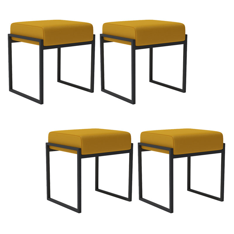 Ottoman moderno in pelle finta colore puro sedia rettangolo impermeabile