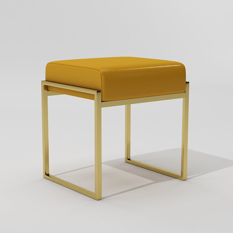 Ottoman moderno in pelle finta colore puro sedia rettangolo impermeabile