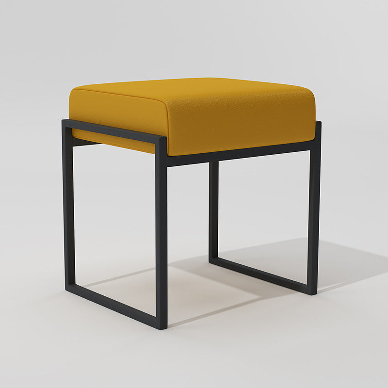 Ottoman moderno in pelle finta colore puro sedia rettangolo impermeabile