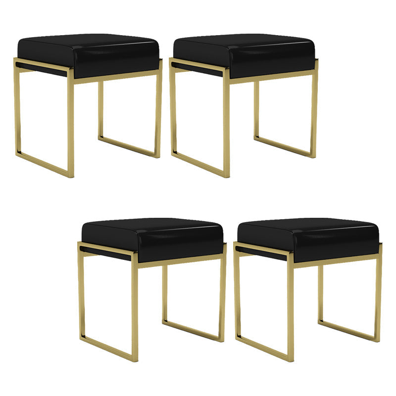 Ottoman moderno in pelle finta colore puro sedia rettangolo impermeabile