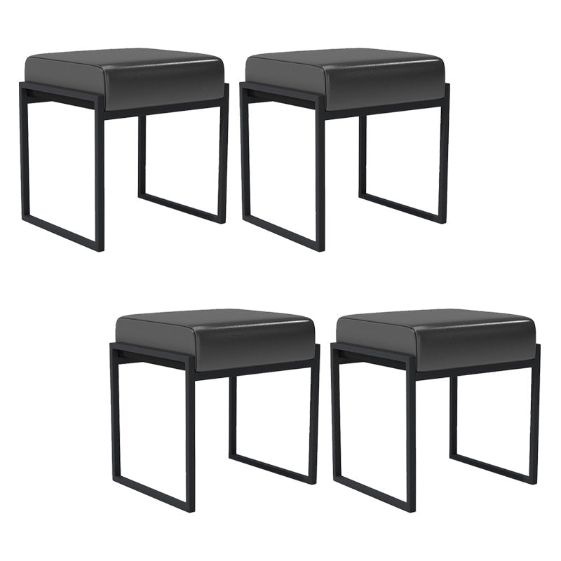 Ottoman moderno in pelle finta colore puro sedia rettangolo impermeabile