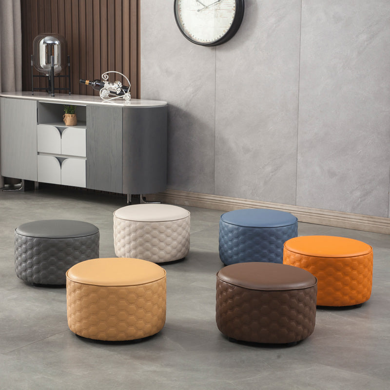 Hexagonal Pattern Water Resistant Standard Modern Orange for Drawing Room