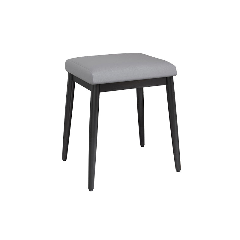 Stylish Pouf Ottoman Solid Color Water Resistant Rectangle Footstool Ottoman