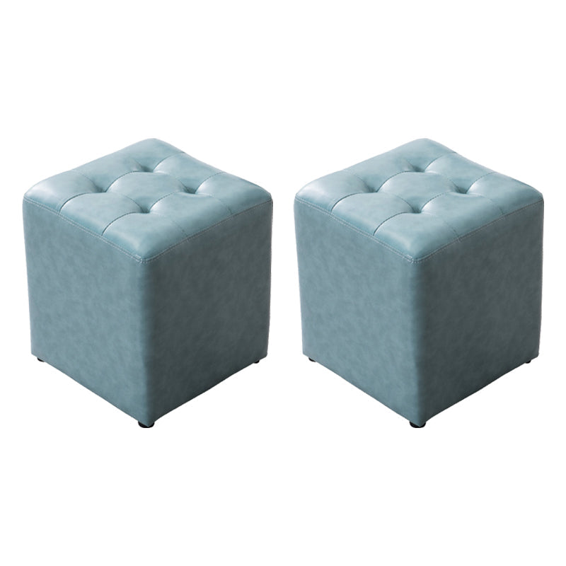 Cubo resistente all'acqua ottomana piazza medio secolo moderna vera pelle ottomana