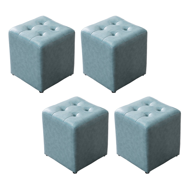 Cubo resistente all'acqua ottomana piazza medio secolo moderna vera pelle ottomana