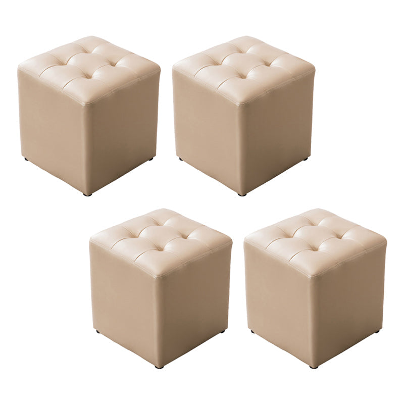 Cubo resistente all'acqua ottomana piazza medio secolo moderna vera pelle ottomana