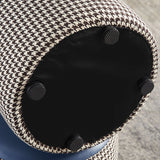 Modern Contrast Color Boucle Pouf Cylinder Shape Cotton Scratch Fool Stool Ottoman Clearhalo 'furn' 'furn_ottomans_poufs' 'Furniture' 'Living Room Furniture' 'Ottomans & Poufs' 'ottomans_poufs' 5635593