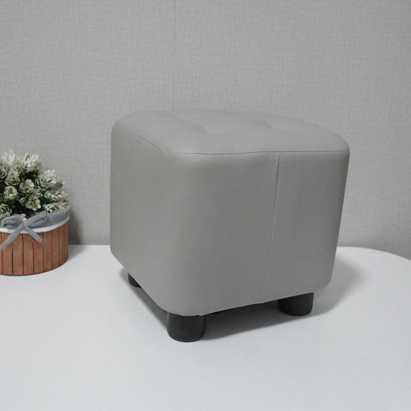 Blocco a colori in pelle finta moderna Blocco trapuntato sedia quadrata ottomana