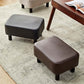 Contemporary Ottoman Solid Color Water Resistant Leather Rectangle Footstool Ottoman Clearhalo 'furn' 'furn_ottomans_poufs' 'Furniture' 'Living Room Furniture' 'Ottomans & Poufs' 'ottomans_poufs' 5635671