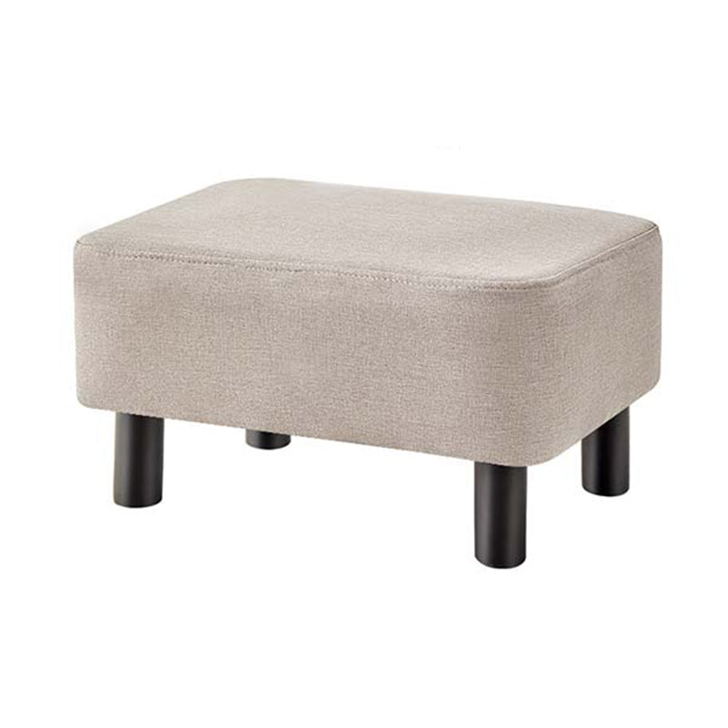 Contemporary Ottoman Solid Color Water Resistant Leather Rectangle Footstool Ottoman 16"L x 11"W x 9"H Beige 1 Piece Clearhalo 'furn' 'furn_ottomans_poufs' 'Furniture' 'Living Room Furniture' 'Ottomans & Poufs' 'ottomans_poufs' 5635678