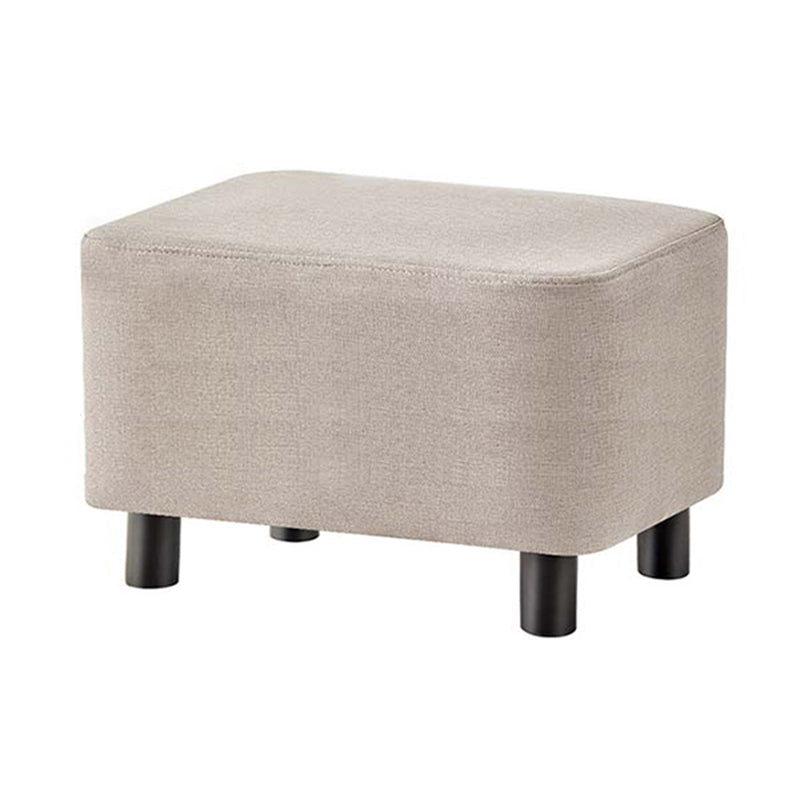 Contemporary Ottoman Solid Color Water Resistant Leather Rectangle Footstool Ottoman 16"L x 11"W x 11"H Beige 1 Piece Clearhalo 'furn' 'furn_ottomans_poufs' 'Furniture' 'Living Room Furniture' 'Ottomans & Poufs' 'ottomans_poufs' 5635684