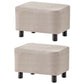 Contemporary Ottoman Solid Color Water Resistant Leather Rectangle Footstool Ottoman 16"L x 11"W x 11"H Beige 2 Piece Set Clearhalo 'furn' 'furn_ottomans_poufs' 'Furniture' 'Living Room Furniture' 'Ottomans & Poufs' 'ottomans_poufs' 5635686