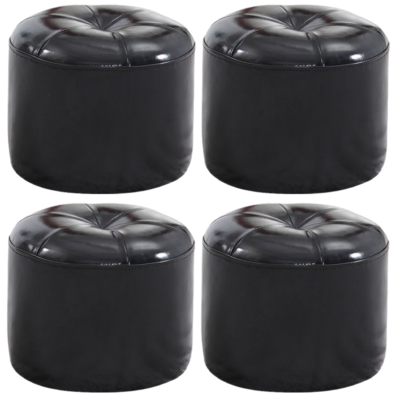 Ottomaanse ronde faux lederen contrast kleur eigentijdse indoor standaard ottoman
