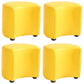 Modern Specialty Target Pouf Plain PU Leather Water Resistant Ottoman Taverna Yellow 4 Piece Set Clearhalo 'furn' 'furn_ottomans_poufs' 'Furniture' 'Living Room Furniture' 'Ottomans & Poufs' 'ottomans_poufs' 5635761