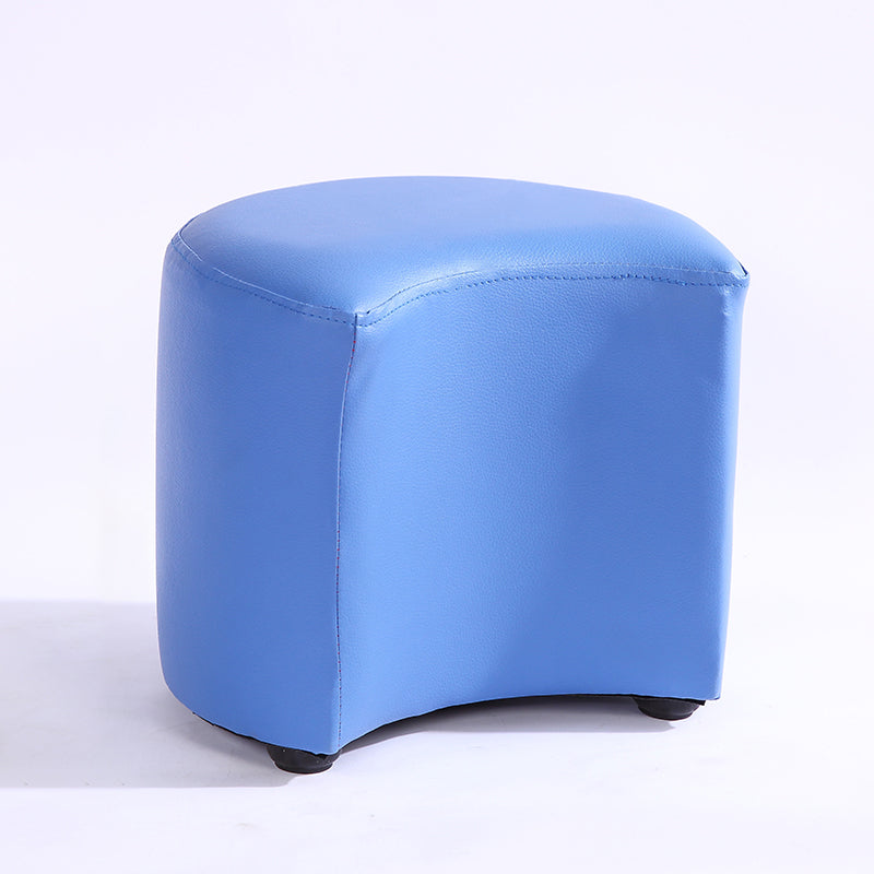 Modern Specialty Target Pouf Plain PU Leather Water Resistant Ottoman Taverna Blue 1 Piece Clearhalo 'furn' 'furn_ottomans_poufs' 'Furniture' 'Living Room Furniture' 'Ottomans & Poufs' 'ottomans_poufs' 5635777