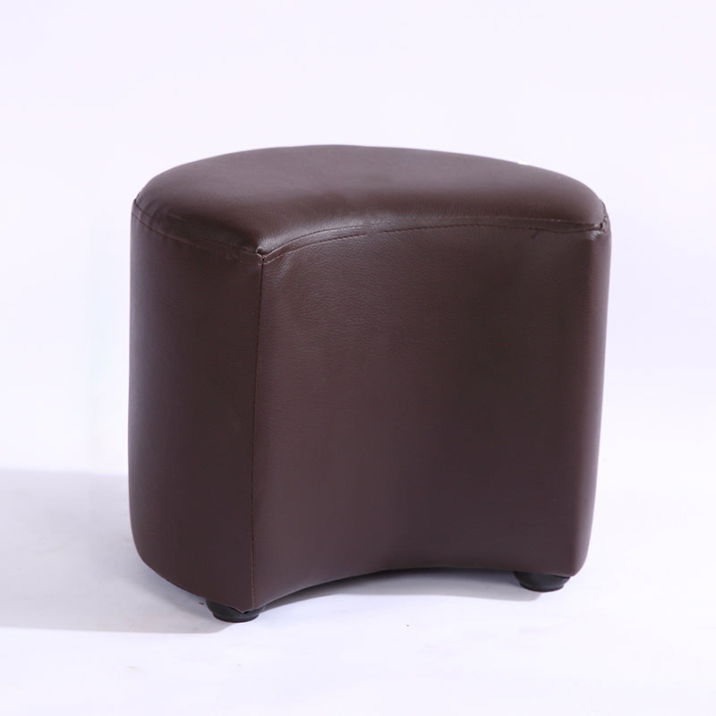 Modern Specialty Target Pouf Plain PU Leather Water Resistant Ottoman Taverna Brown 1 Piece Clearhalo 'furn' 'furn_ottomans_poufs' 'Furniture' 'Living Room Furniture' 'Ottomans & Poufs' 'ottomans_poufs' 5635798