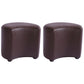 Modern Specialty Target Pouf Plain PU Leather Water Resistant Ottoman Taverna Brown 2 Piece Set Clearhalo 'furn' 'furn_ottomans_poufs' 'Furniture' 'Living Room Furniture' 'Ottomans & Poufs' 'ottomans_poufs' 5635799
