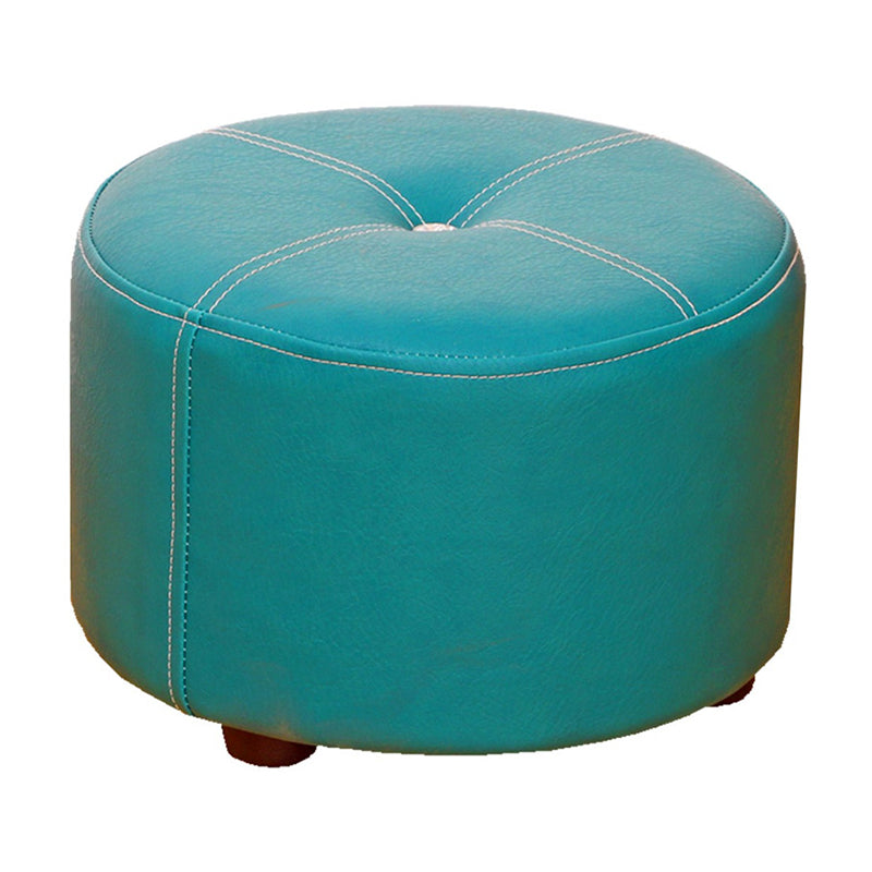 Pure Color Stain Resistant Standard Round Modern Yellow for Living Room Clearhalo 'furn' 'furn_ottomans_poufs' 'Furniture' 'Living Room Furniture' 'Ottomans & Poufs' 'ottomans_poufs' 5635846