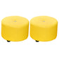 Pure Color Stain Resistant Standard Round Modern Yellow for Living Room 12"L x 12"W x 9"H Yellow 2 Piece Set Clearhalo 'furn' 'furn_ottomans_poufs' 'Furniture' 'Living Room Furniture' 'Ottomans & Poufs' 'ottomans_poufs' 5635847