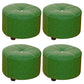 Pure Color Stain Resistant Standard Round Modern Yellow for Living Room 12"L x 12"W x 9"H Green 4 Piece Set Clearhalo 'furn' 'furn_ottomans_poufs' 'Furniture' 'Living Room Furniture' 'Ottomans & Poufs' 'ottomans_poufs' 5635852