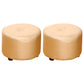 Pure Color Stain Resistant Standard Round Modern Yellow for Living Room 12"L x 12"W x 9"H Light Gold 2 Piece Set Clearhalo 'furn' 'furn_ottomans_poufs' 'Furniture' 'Living Room Furniture' 'Ottomans & Poufs' 'ottomans_poufs' 5635863