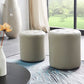 Modern Ottoman Water Resistant Tufted Leather Round Foot Stool Ottoman Clearhalo 'furn' 'furn_ottomans_poufs' 'Furniture' 'Living Room Furniture' 'Ottomans & Poufs' 'ottomans_poufs' 5635985
