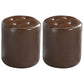 Modern Ottoman Water Resistant Tufted Leather Round Foot Stool Ottoman Brown 2 Piece Set Clearhalo 'furn' 'furn_ottomans_poufs' 'Furniture' 'Living Room Furniture' 'Ottomans & Poufs' 'ottomans_poufs' 5635993