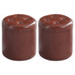 Modern Ottoman Water Resistant Tufted Leather Round Foot Stool Ottoman Red Brown 2 Piece Set Clearhalo 'furn' 'furn_ottomans_poufs' 'Furniture' 'Living Room Furniture' 'Ottomans & Poufs' 'ottomans_poufs' 5636005