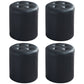 Modern Ottoman Water Resistant Tufted Leather Round Foot Stool Ottoman Black 4 Piece Set Clearhalo 'furn' 'furn_ottomans_poufs' 'Furniture' 'Living Room Furniture' 'Ottomans & Poufs' 'ottomans_poufs' 5636014