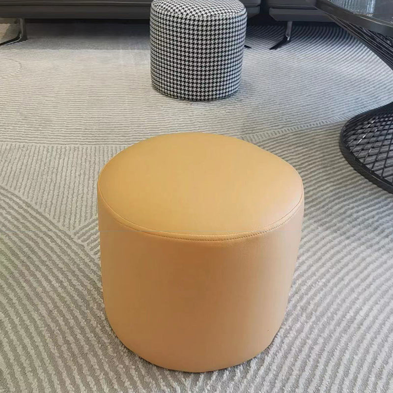 Ottoman Faux Leather Modern Specialty Water Resistant Houndstooth Pattern Ottoman Clearhalo 'furn' 'furn_ottomans_poufs' 'Furniture' 'Living Room Furniture' 'Ottomans & Poufs' 'ottomans_poufs' 5636046