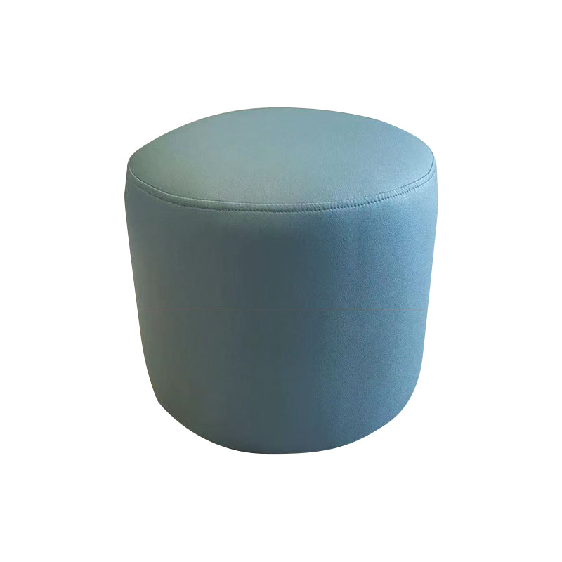 Ottoman Faux Leather Modern Specialty Water Resistant Houndstooth Pattern Ottoman 12"L x 12"W x 12"H Blue 1 Piece Clearhalo 'furn' 'furn_ottomans_poufs' 'Furniture' 'Living Room Furniture' 'Ottomans & Poufs' 'ottomans_poufs' 5636056