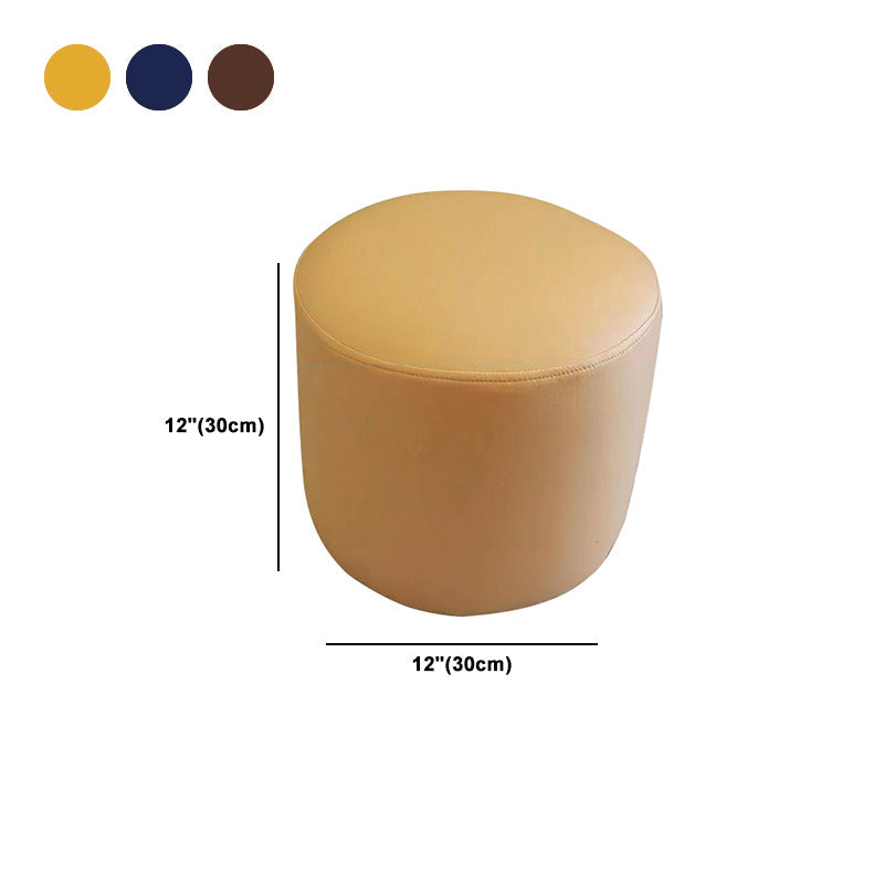 Ottoman Faux Leather Modern Specialty Water Resistant Houndstooth Pattern Ottoman Clearhalo 'furn' 'furn_ottomans_poufs' 'Furniture' 'Living Room Furniture' 'Ottomans & Poufs' 'ottomans_poufs' 5636065