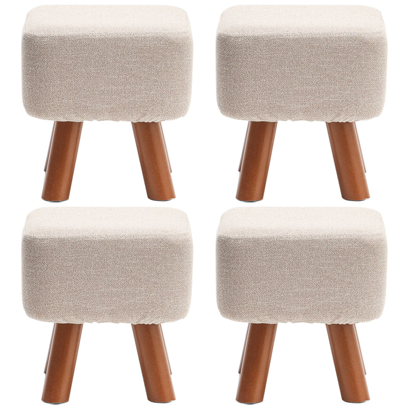 Solid Color Tear Resistant Ottoman Modern Blue Standard for Home Drawing Room