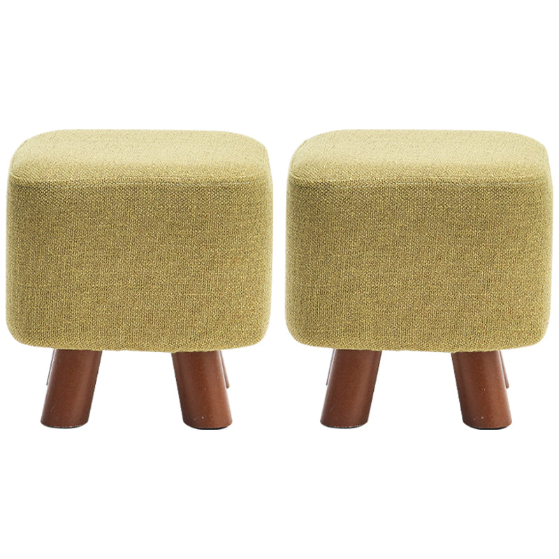 Solid Color Tear Resistant Ottoman Modern Blue Standard for Home Drawing Room