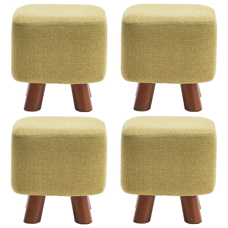 Solid Color Tear Resistant Ottoman Modern Blue Standard for Home Drawing Room