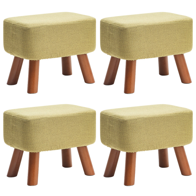 Solid Color Tear Resistant Ottoman Modern Blue Standard for Home Drawing Room