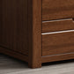 Lingerie de noyer moderne commode coffre de rangement vertical avec tiroirs