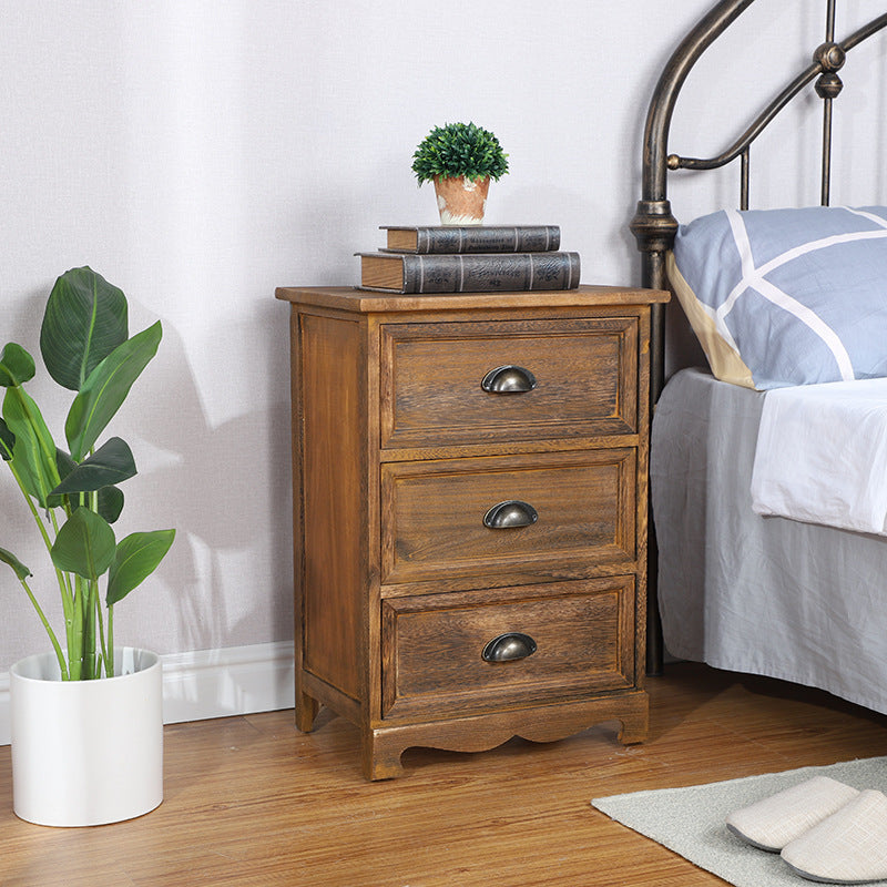 11.8" D Traditional Solid Wood Storage Chest Vertical Storage Chest Dresser with Drawers 18"L x 12"W x 24"H Coffee Clearhalo 'Bedroom Furniture' 'Dressers & Chests' 'dressers_chests' 'furn' 'furn_dressers_chests' 'Furniture' 5636139