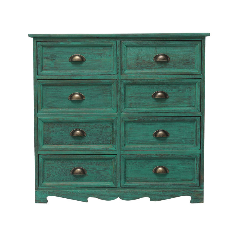 11.8" D Traditional Solid Wood Storage Chest Vertical Storage Chest Dresser with Drawers 33"L x 12"W x 31.5"H Green Clearhalo 'Bedroom Furniture' 'Dressers & Chests' 'dressers_chests' 'furn' 'furn_dressers_chests' 'Furniture' 5636146