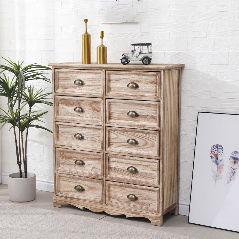 11.8" D Traditional Solid Wood Storage Chest Vertical Storage Chest Dresser with Drawers 33"L x 12"W x 39"H Wood Clearhalo 'Bedroom Furniture' 'Dressers & Chests' 'dressers_chests' 'furn' 'furn_dressers_chests' 'Furniture' 5636150